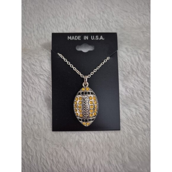 Unbranded Jewelry - Black And Gold Football Necklace